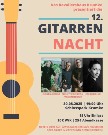 Entradas para 12. Gitarrennacht im Schlosspark Krumke en 30.08.2025 - Comprar entradas